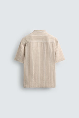 Рубашка CAMISA JACQUARD GEOMETRICO песочная