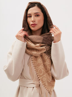 в составе шерсть! теплый двусторонний палантин - Tantino фото 3