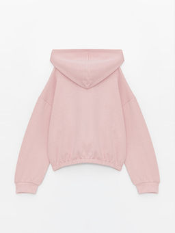 Kap??onlu Bask?l? Uzun Kollu K?z ?ocuk Fermuarl? Sweatshirt - Waikiki фото 2