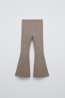 KNITTED BELL BOTTOM LEGGINGS - Zara фото 4