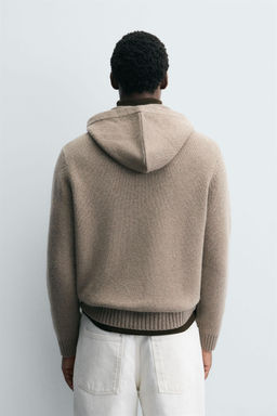 100% WOOL HOODIE JUMPER - Zara фото 3