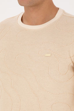 Erkek Krem Sweatshirt