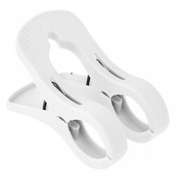 Прищепка пластмассовая, для белья, одежды, пледов, одеял, игрушек 13см (6,5х8х13см) матовый пластик, цвета в ассортименте: белый; серый; голубой, в /п/эт пакете (Китай) - Домашняя мода фото 3