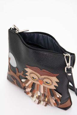 Сумка с аппликацией ДС-310-92 черный - Protege фото 5