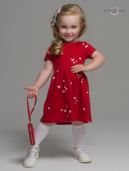 Платье Лето беленькие сердечки