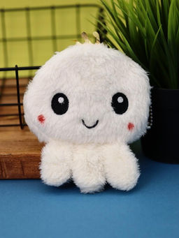 Кошелёк плюшевый "White octopus", white (10*12 см)