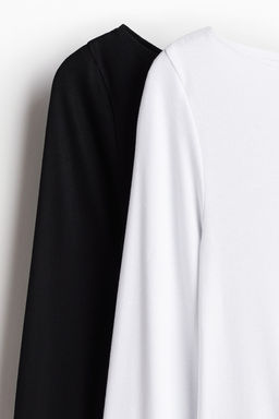 2-pack ribbed boat-neck tops - H&m фото 6
