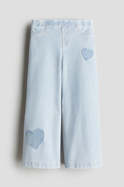Pantalon amplio efecto denim