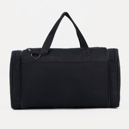 Сумка дорожная, 3 отдела на молниях, наружный карман, длинный ремень, чёрная