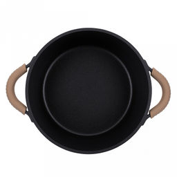 Кастрюля с антипригарным покрытием Fiamma 2,6л, д20см, h16см, s1,6мм, дно s4,5мм, литой алюминий, стеклянная крышка, пароотвод, бакелитовая ручка с покрытием soft-touch, силиконовые съемные ручки-прихватки, капсульное дно, цветная коробка, Regen - Домашняя мода фото 2