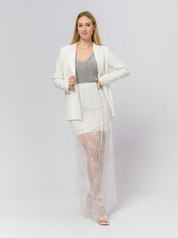 Юбка кружевная белого цвета длины макси - 1001dress фото 2