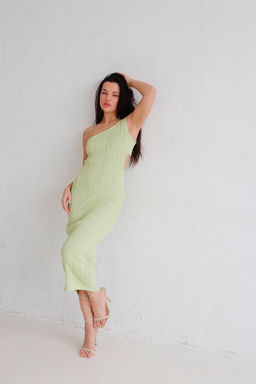 12605 Платье асимметричное фисташковое - Martichelli фото 7