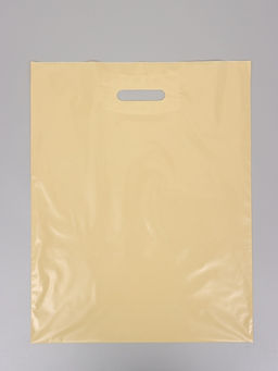 Цена за 50 шт. Пакет полиэтиленовый с вырубной ручкой, Кофе с молоком 40×50 см, 60 мкм