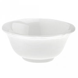 "Совершенство" Салатник фарфоровый 220мл, д11,5х5,1см, белый, рельефный декор, волнистый край (Китай)