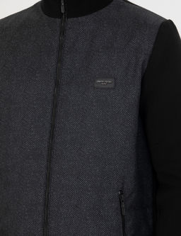 Siyah Slim Fit Fermuarl_ Triko H_rka