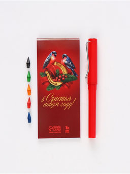 Подарочный набор новогодний «С Новым годом», блокнот, вечный карандаш, сменные грифели