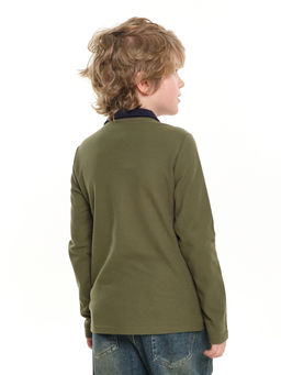 Футболка поло UD 7708 хаки - Mini maxi фото 2