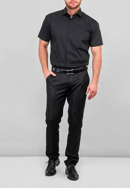 Сорочка мужская короткий рукав GREG 340/109/BLK/Z  фото 4