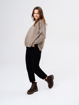 Ботинки 319.22511br.Коричневый замша/мех