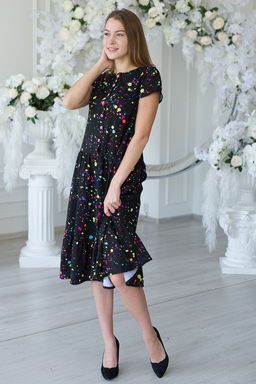 Платье женское из кулирки Кармелита акварель - Амадэль фото 4