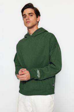 TRENDYOL MAN Siyah Kapusonlu Oversize/Genis Kesim Nak?sl? Etiketli Yumusak Kumas Sweatshirt TMNAW24SW00031 - Trendyolmilla фото 31