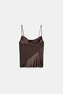 SATIN TRIM CAMISOLE TOP - Zara фото 20