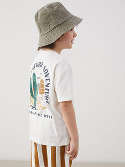 Bisiklet Yaka Bask?l? Erkek ?ocuk Ti??rt ve ?ort 2li