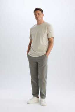 Regular Fit Normal Kesim Yazl?k Pamuklu Jogger Pantolon