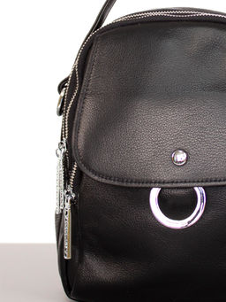 LACCOMA рюкзак 18148-черный натуральная кожа полиэстр  фото 3