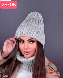 Набор шапка и снуд двойной