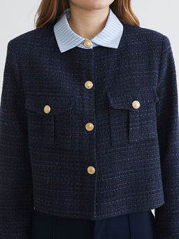 G?mlek Yaka Kad?n T?vit Ceket