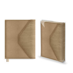 Ежедневник недатированный ESCALADA, А5+, 160 л., арт. 67163/ 10 ПИКЕ БЕЖЕВЫЙ (кожзам: 155х220 мм,