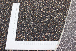 Штапель Чарующий вьюнок цв.т.коричневый с лиловым оттенком, ш.1.45м, вискоза-100%, 100гр/м.кв - Купава фото 4