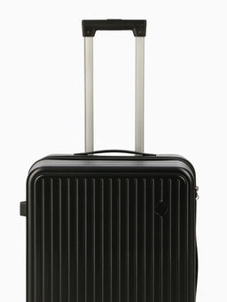 Чемодан на колёсах средний 74 л (М), на молнии, кодовый замок, 4 колеса, чёрный