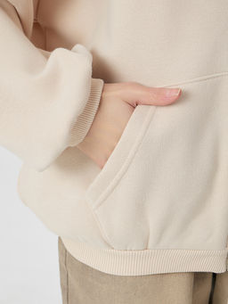 Толстовка женская бежевая на молнии с надписью Whatever - Mark formelle фото 6