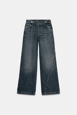 Z1975 FLARE MID-WAIST JEANS WITH BUTTONS - Zara фото 6