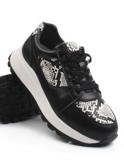 03-A847-10 BLACK Кроссовки женские (натуральная кожа)