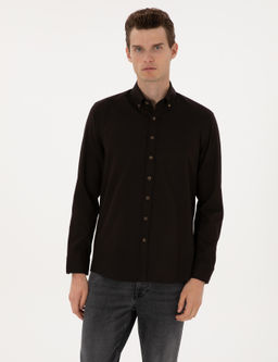 Koyu Kahverengi Regular Fit Uzun Kollu G_mlek - Pierre cardin фото 3