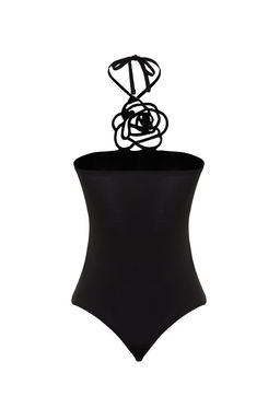 Siyah Parlak Tasl? Gul Aksesuarl? Orme Body TPRSS24BD00009 - Trendyolmilla фото 8
