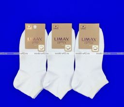 Цена за 12 пар. LIMAX носки укороченные женские белые арт. 71125В 36-40  фото 5