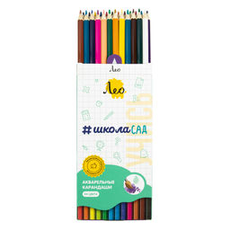 Лео ШколаСад LSWP-24 Набор акварельных карандашей заточенный 4 х 24 цв