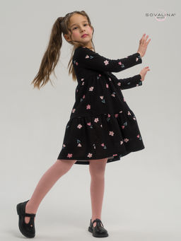 Платье Тиана тюльпаны на черном - Sovalina фото 17