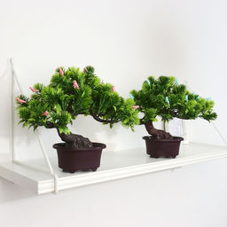 Бонсай искусственный в горшке «Пушистоцвет», 12×22 см, МИКС