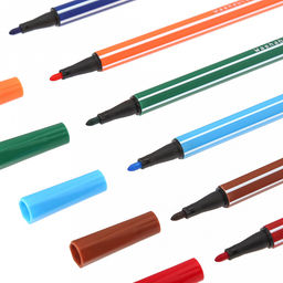 Фломастер 16,3х0,9х0,9см, набор 12 цветов, в пластиковом тубусе д5см h17,7см (Китай)