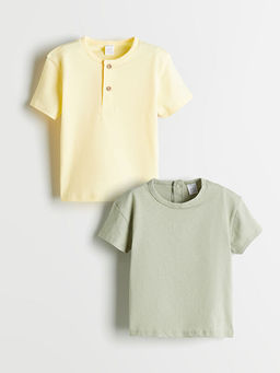 Bisiklet Yaka Basic Erkek Bebek Ti??rt 2li