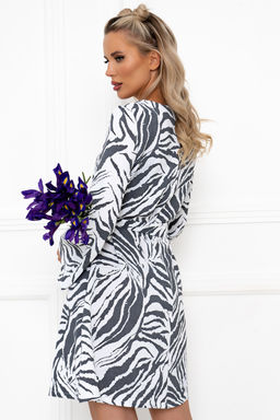 Платье Open Style 6289 белый/серый