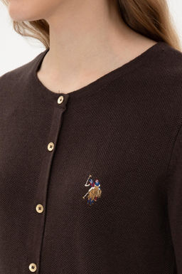 Kad_n Koyu Kahverengi Basic Triko H_rka