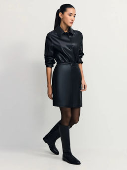 Юбка мини из искусственной кожи / Zarina