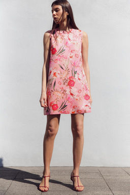 FLORAL PRINT KNIT DRESS