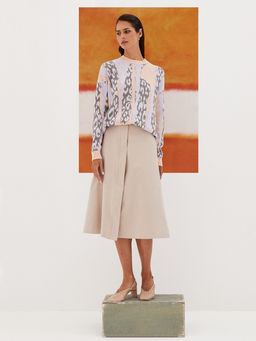 Джемпер с жаккардом леопард 421.070407/Персиковый